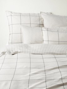Capa de edredão em flanela de algodão xadrez Noelle