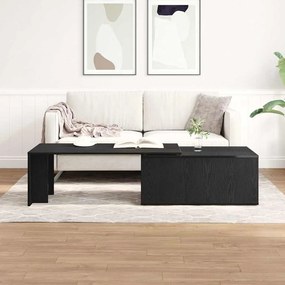 Mesa de Centro Folheada Preta de 150x50x35 cm
