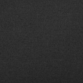 Banco de arrumação dobrável 76x38x38 cm linho falso preto