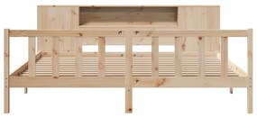 Cama com estante sem colchão 180x200 cm pinho maciço