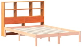 Cabeceira com arrumação 120 cm pinho maciço castanho-mel