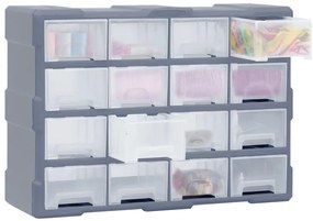 Caixa organizadora com 16 gavetas médias 52x16x37 cm