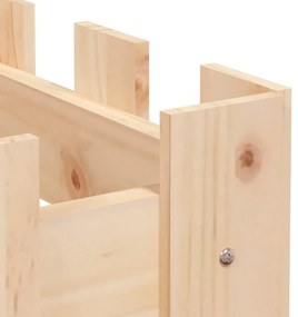 Canteiro elevado c/ design de cerca 200x30x30 cm pinho maciço