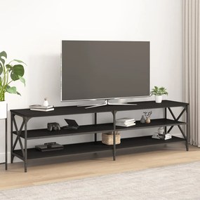 vidaXL Móvel de TV 180x40x50 cm derivados de madeira preto