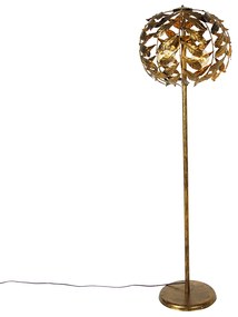 Candeeiro de chão antigo ouro antigo 45 cm 4 luzes - Linden Clássico / Antigo