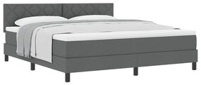 Cama Box Spring com Colchão Cinza Escuro 180x200 cm Tecido