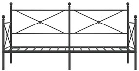 Cama de Dia sem Colchão 80x200 cm aço preto