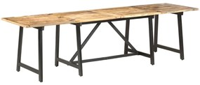 vidaXL Mesa de jantar extensível 280x80x75 cm madeira mangueira maciça