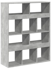 Estante 100x33x125,5 cm derivados de madeira cinzento cimento