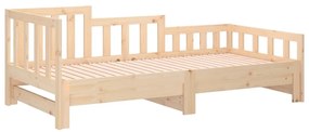 Estrutura sofá-cama de puxar 2x(90x190) cm pinho maciço