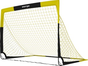SPORTNOW Baliza de Futebol Pop-Up Dobrável com Rede Portátil, Saco de Transporte, 4 Estacas em U e Varetas de Fibra de Vidro | Aosom Portugal