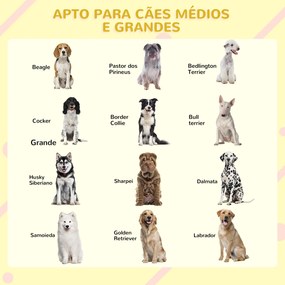 Casa para Cães de Madeira 101x66,5x70,5cm Casa para Animais de Estimação com Teto Abatível Frontal de Acrílico Porta com Cortina e Fundo Amovível Cinz