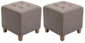 Conjunto de 2 bancos Pharao 46 x 45 x 45 cm Castanho acinzentado