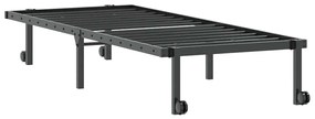 Estrutura de cama sem colchão Dobrável 80x200 cm aço preto