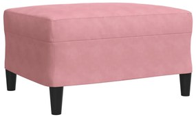 4 pcs conjunto de sofás com almofadões veludo rosa