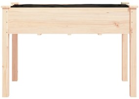Vaso/floreira c/ forro 118x59x76 cm madeira de abeto maciça
