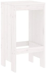 Bancos de bar 2 pcs 40x36x75 cm madeira de pinho maciça branco