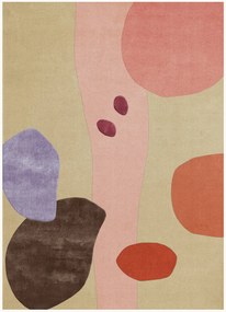 Tapete em lã artesanal de pelo comprido Secret Garden