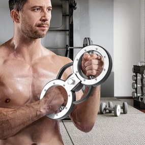 Exercitador de antebraços giratório Equipamento de treino de braços de 5,35 kg com resistência ajustável