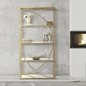 ESTANTE GLAMY 90X38X180 CM DOURADA