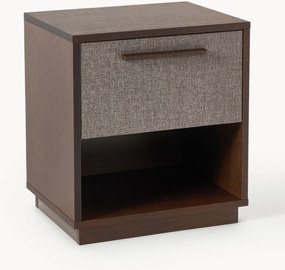 Mesa de cabeceira em madeira com frente estofada Wisp