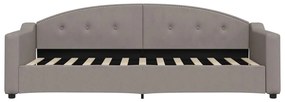 Sofá-cama 80x200 cm tecido cinzento-acastanhado