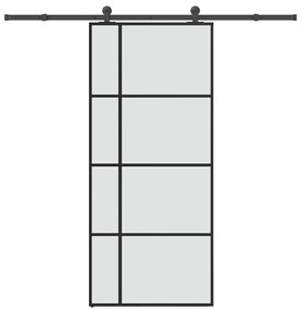 Porta deslizante c/ conj. ferragens 90x205cm vidro ESG/alumínio