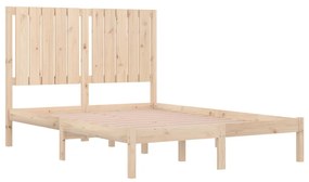 Estrutura de cama dupla pequena 4FT 120x190 cm madeira maciça