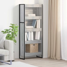 vidaXL Gabinete de Livros Cinza Sonoma 80 x 30 x 155 cm
