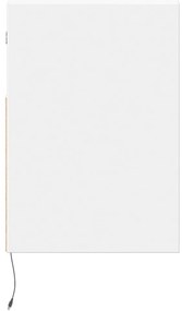 Mesa de cabeceira de parede com luzes LED branco