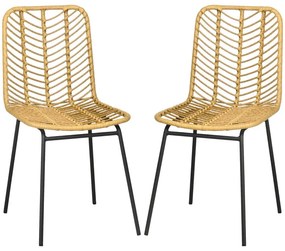 Conjunto de 2 Cadeiras Cardini em Vime - Design Natura