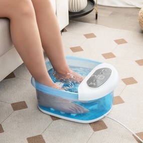 Massageador Pes com pedras e esferas de massagem removíveis Massageador Pes para bolas e vibração 33 x 39 x 18 cm Azul