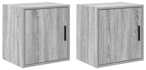 vidaXL Armários de parede para garagem 2 pcs derivados de madeira