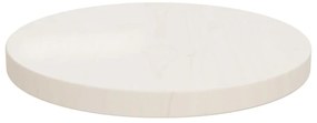 Tampo de mesa pinho maciço Ø30x2,5 cm branco