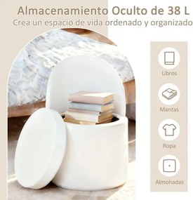Banco com encosto para Toucador estofada com assento acolchoado Design cilíndrico moderno Branco