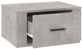 Mesas de cabeceira de parede 2 pcs 50x36x25 cm cinzento cimento