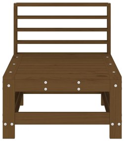Sofás de centro para jardim 2 pcs pinho maciço castanho-mel