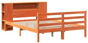 Cama com estante sem colchão 140x190 cm pinho maciço