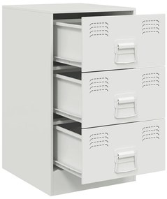 Mesa de cabeceira 34,5x39x62 cm aço branco