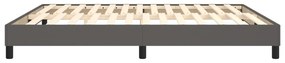 Estrutura de cama 160x200 cm couro artificial cinzento