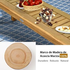 Banco de jardim em madeira de acácia rústico sem encosto com assento de ripas para piscina Entrada de jardim 132 x 34 x 43,5 cm Teca