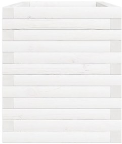 Vaso/floreira de jardim 70x40x46 cm madeira pinho maciça branco