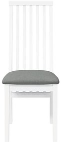 Cadeiras de jantar com almofadões 2 pcs madeira maciça branco