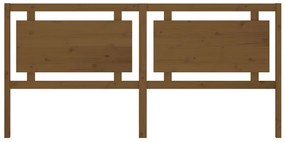 Cabeceira de cama 205,5x4x100 cm pinho maciço castanho mel