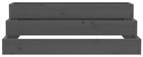 Vaso/floreira 80x80x27 cm pinho maciço cinzento