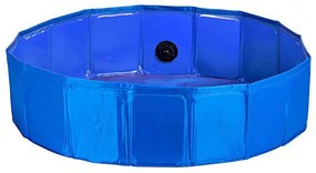 Piscina Desmontável Animais de Estimação Azul Poliéster Plástico (120 X 30 X 120 cm)