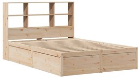 Cama sem colchão 140x200 cm madeira de pinho maciça