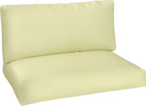 Almofadas para paletes (NÂO INCLUIDAS) de exterior, 2 lugares, almofadas de assento para paletes Euro, laváveis, 120 x 80 cm e 120 x 45 cm, bege