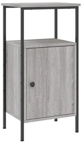 Mesas cabeceira 2 pcs 41x31x80cm deriv. madeira cinzento sonoma
