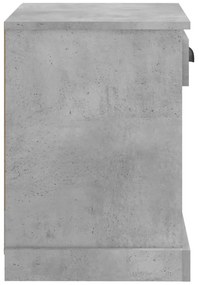 Mesas de cabeceira 2 pcs 43x36x50 cm cinzento cimento